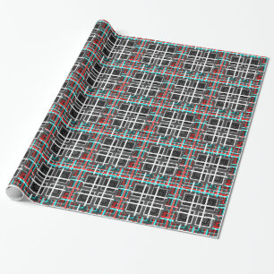 Checkered Pattern Art Print Wrapping Paper