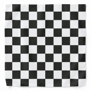 Checkered pattern bandana