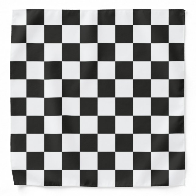 Checkered pattern bandana (Front)