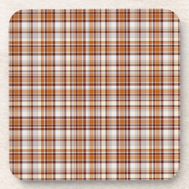 Checkered pattern beverage coaster (Front)