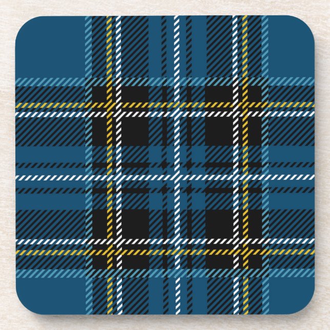 Checkered pattern beverage coaster (Front)