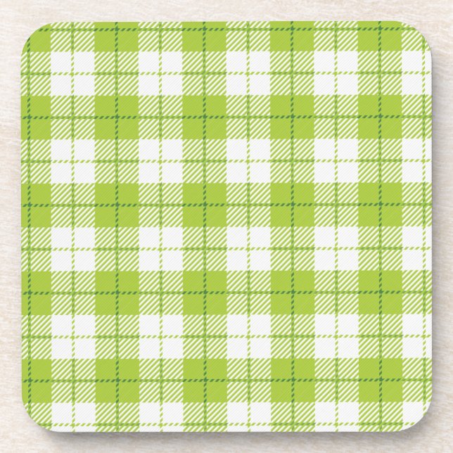 Checkered pattern beverage coaster (Front)