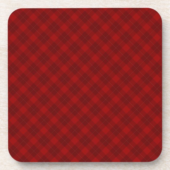 Checkered pattern beverage coaster (Front)