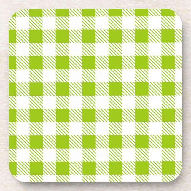 Checkered pattern beverage coaster (Front)