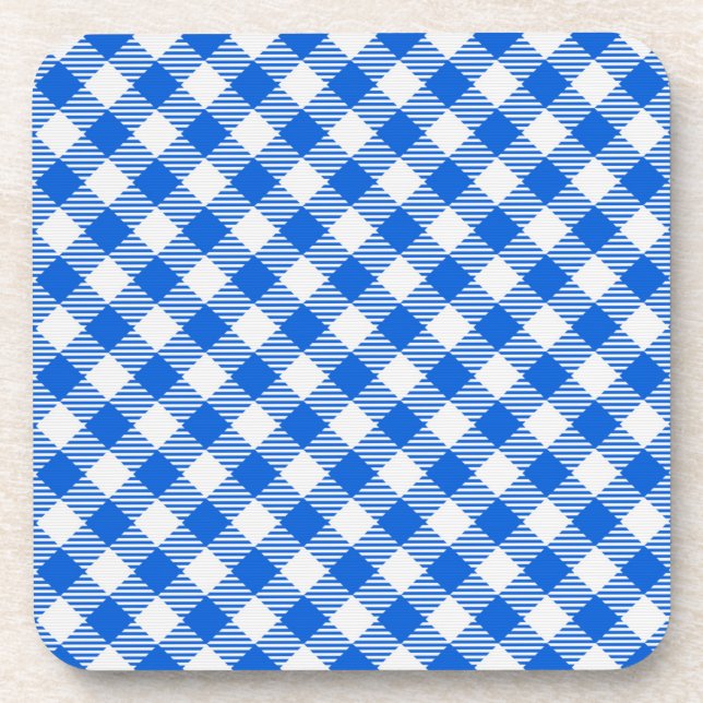 Checkered pattern beverage coaster (Front)