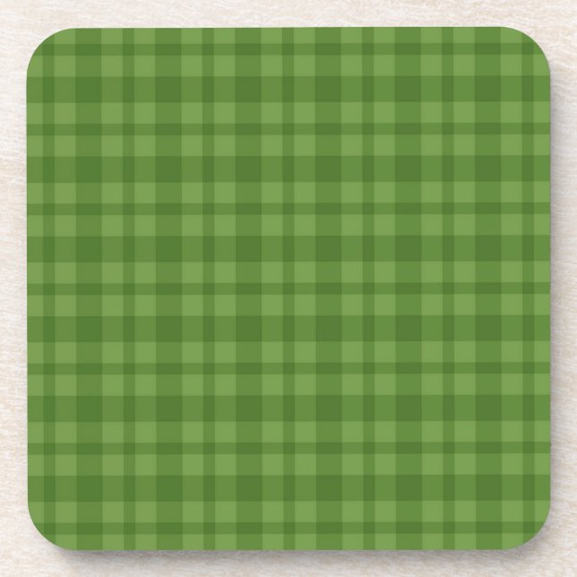 Checkered pattern beverage coaster (Front)