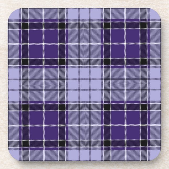 Checkered pattern beverage coaster (Front)