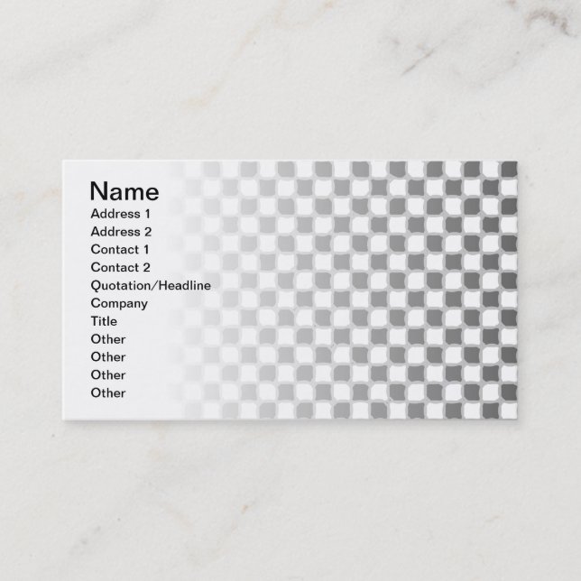 Checkered Pattern Business Card (Front)