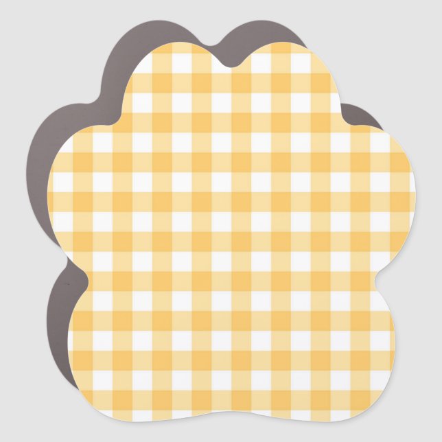 Checkered pattern car magnet (Front)