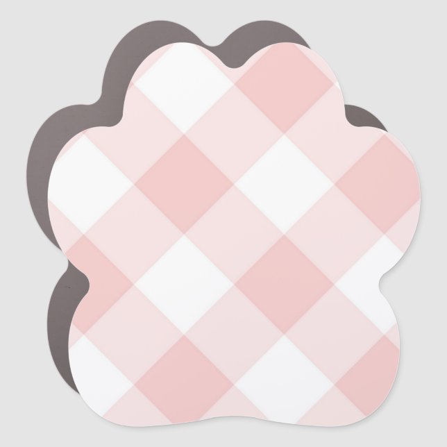 Checkered pattern car magnet (Front)