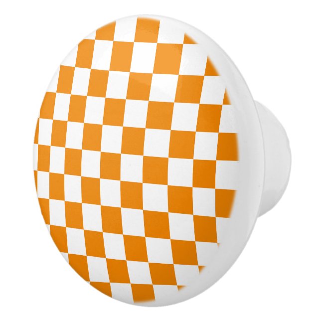 Checkered Pattern Ceramic Knob (Right)