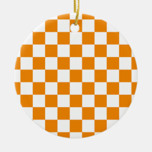 Checkered Pattern Ceramic Ornament