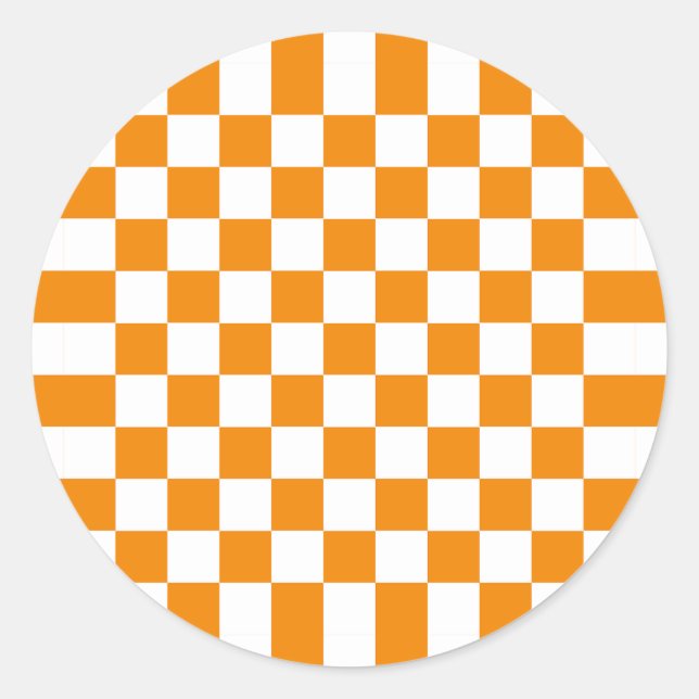 Checkered Pattern Classic Round Sticker (Front)