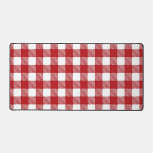 Checkered pattern desk mat