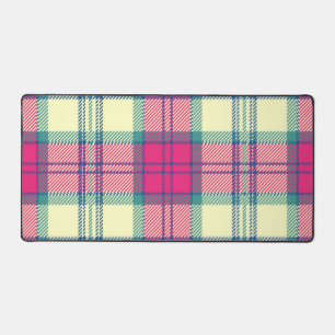 Checkered pattern desk mat