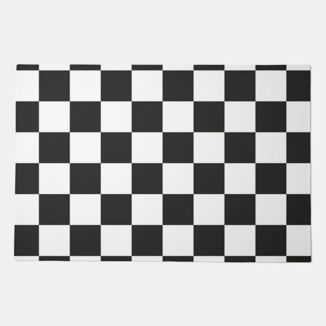 Checkered pattern doormat (Front)