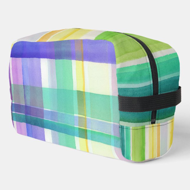 Checkered Pattern Dopp Kit (Left Corner)