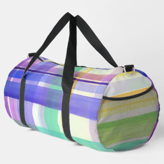 Checkered Pattern Duffle Bag