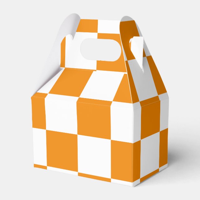 Checkered Pattern Favor Boxes (Front Side)