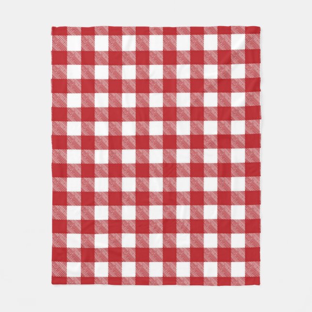 Checkered pattern fleece blanket (Front)