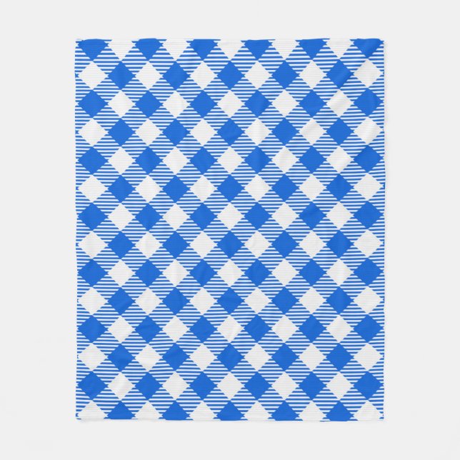 Checkered pattern fleece blanket (Front)