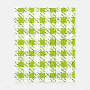 Checkered pattern fleece blanket