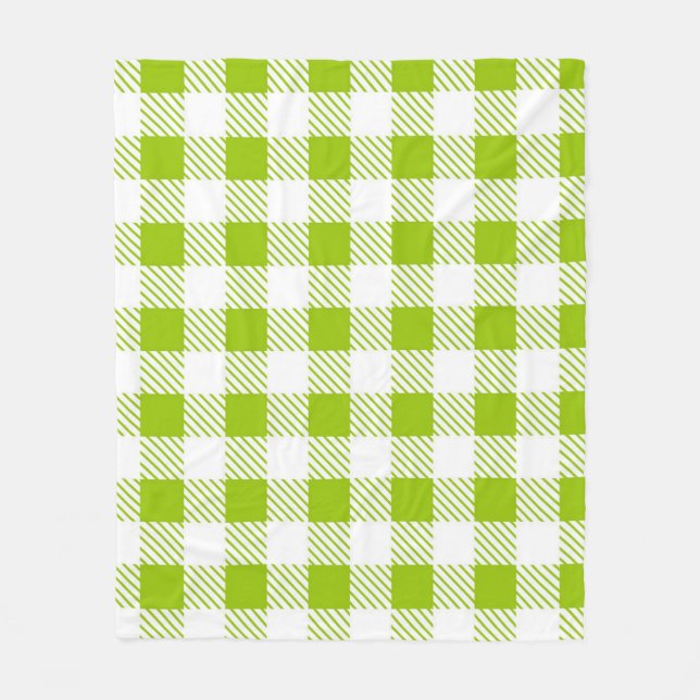 Checkered pattern fleece blanket (Front)