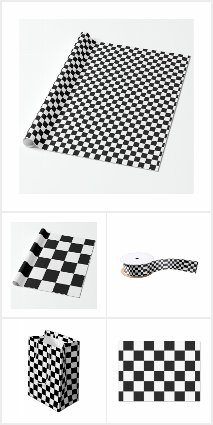 Checkered Pattern Gift Wrapping Supplies