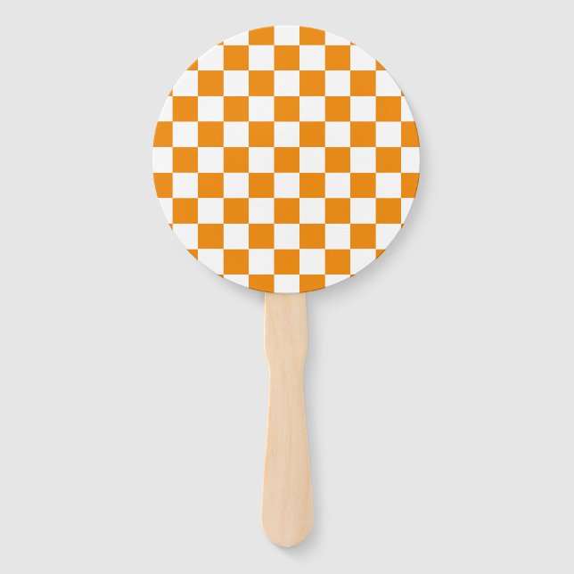 Checkered Pattern Hand Fan (Front)