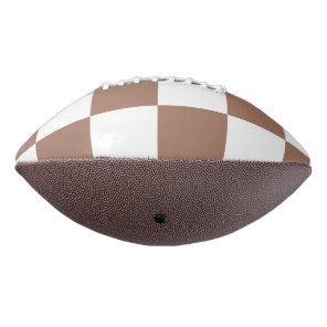 Checkered Pattern in White and Mocha Mousse Football