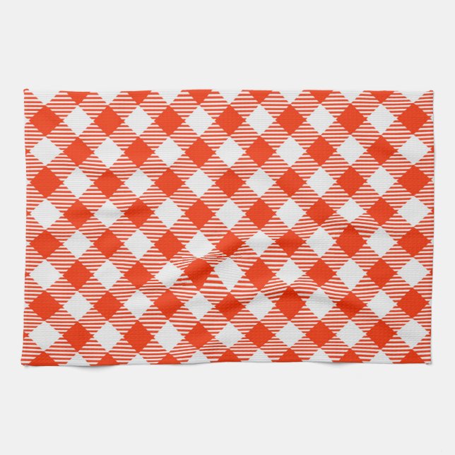Checkered pattern kitchen towel (Horizontal)