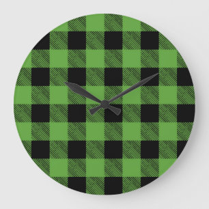 Checkered pattern large clock