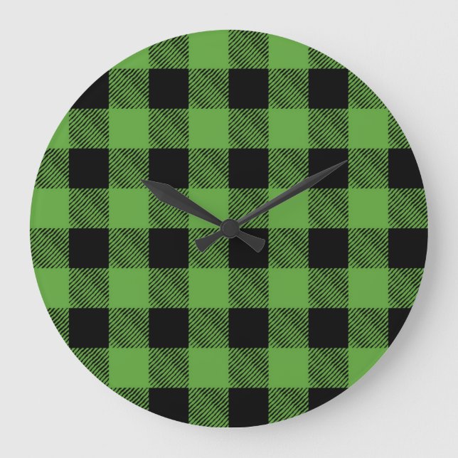 Checkered pattern large clock (Front)