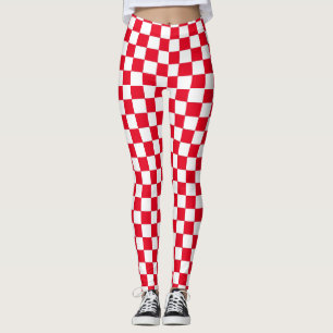 Checkered pattern leggings - Racing- Sport-women's