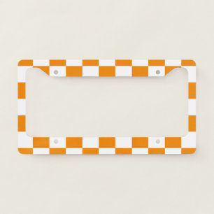 Checkered Pattern License Plate Frame