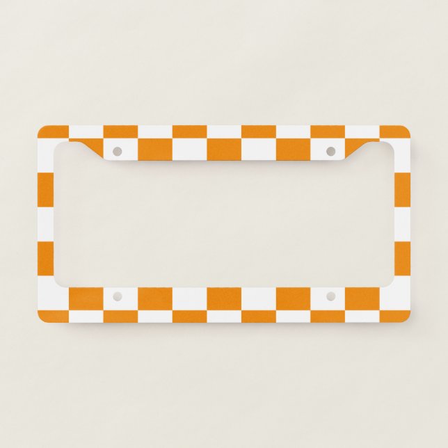 Checkered Pattern License Plate Frame (Front)