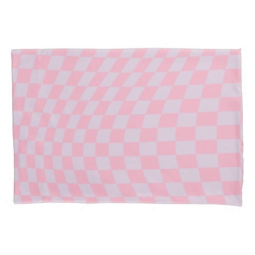 Checkered Pattern Lilac Pink Check Checkerboard Pillow Case