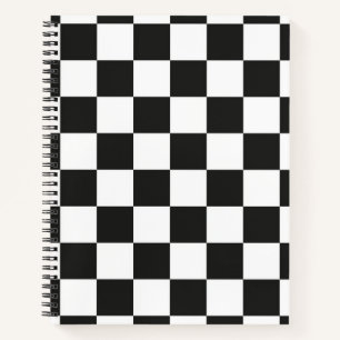 Checkered pattern notebook