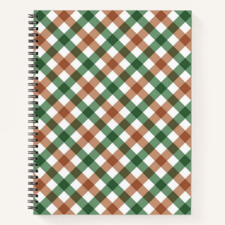 Checkered pattern notebook