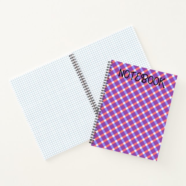 Checkered Pattern Notebook | Stylish  (Inside)