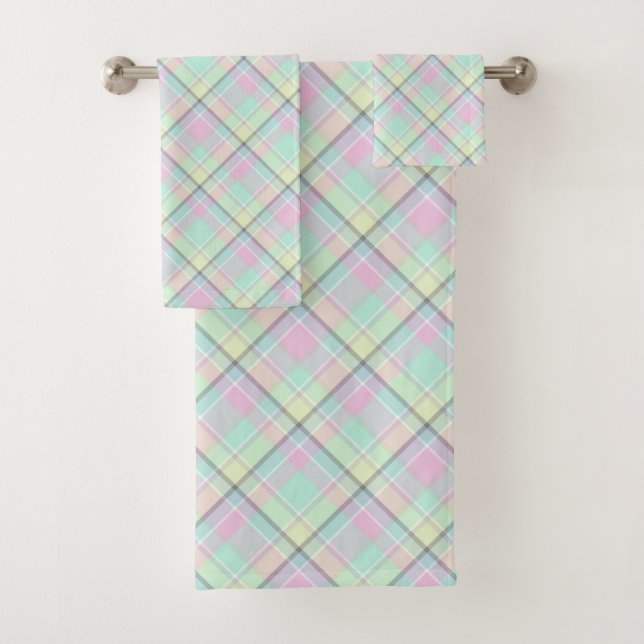 Checkered pattern of caramel colors. bath towel se (Insitu)
