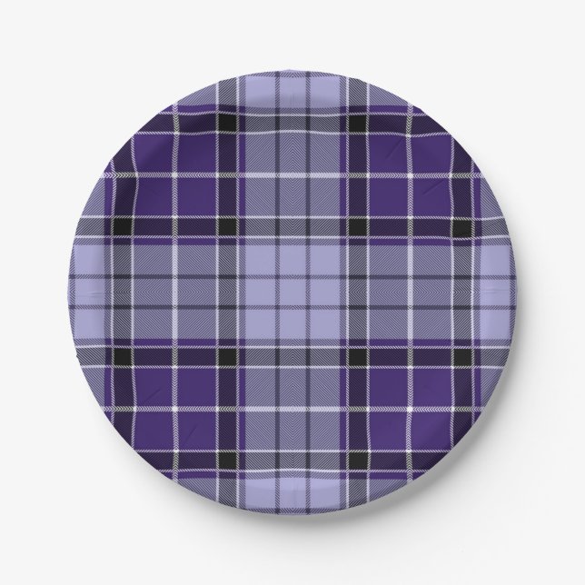 Checkered pattern paper plates (Front)