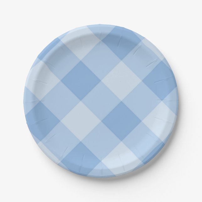 Checkered pattern paper plates (Front)