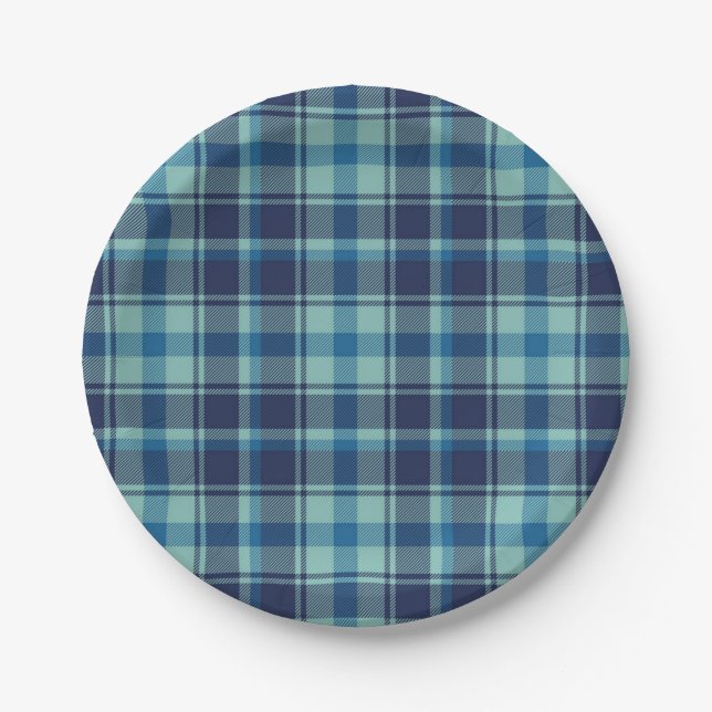 Checkered pattern paper plates (Front)