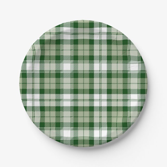 Checkered pattern paper plates (Front)