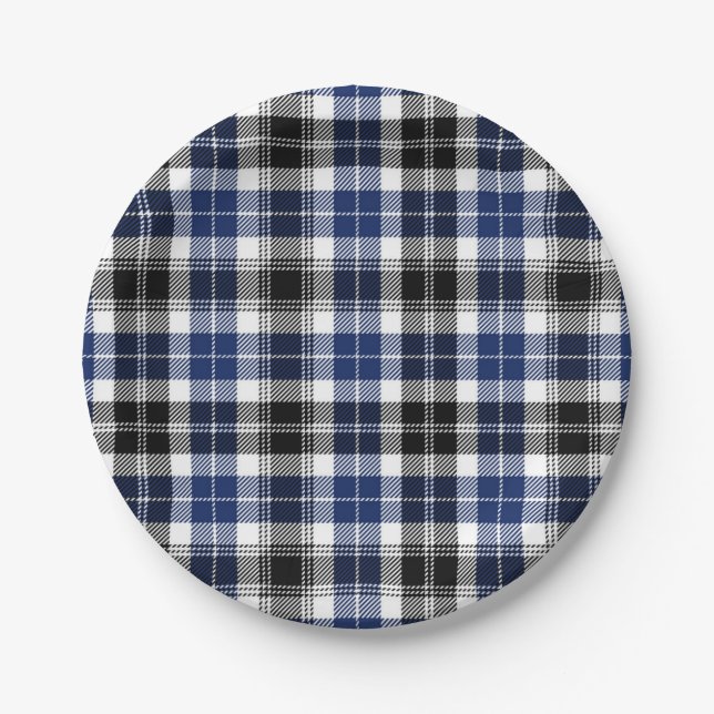 Checkered pattern paper plates (Front)