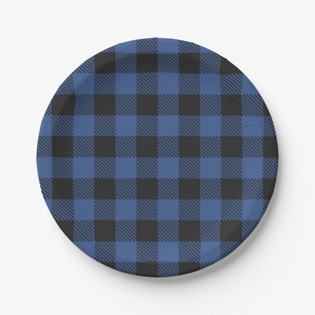 Checkered pattern paper plates (Front)