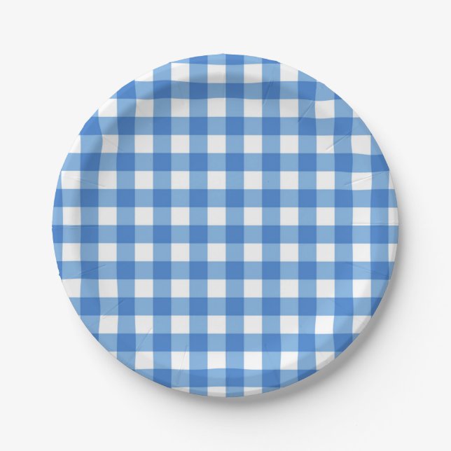 Checkered pattern paper plates (Front)