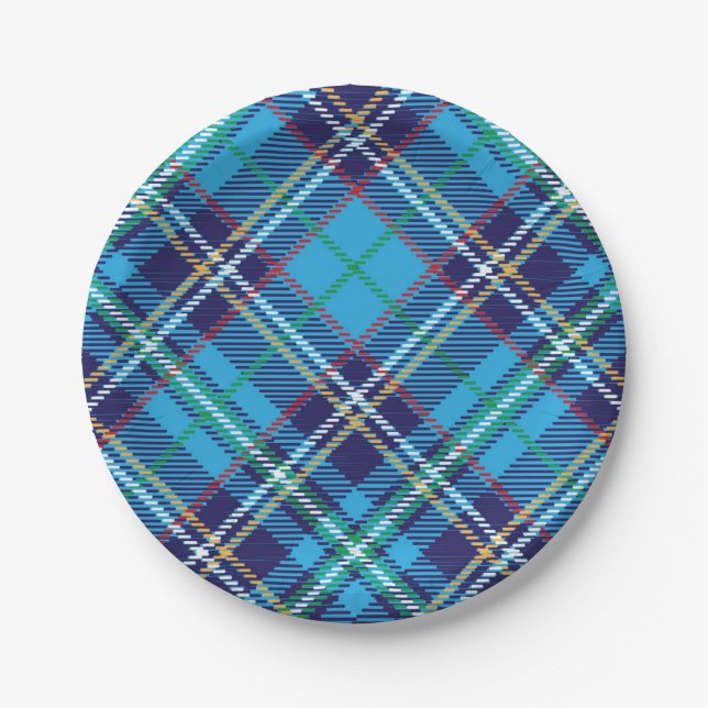 Checkered pattern paper plates (Front)
