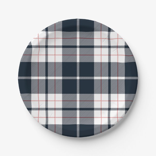 Checkered pattern paper plates (Front)